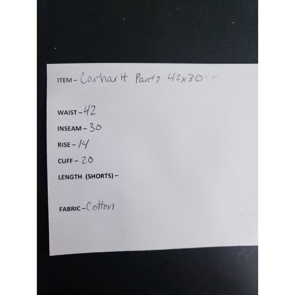 Carhartt Loose Fit Carpenter Pants Mens 42x30 Dark Blue Cotton Durable Workwear - Picture 9 of 10